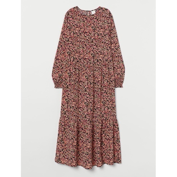H&M Dresses & Skirts - H&M Ditsy Floral Crepe Long Midi Peasant Dress Size XS